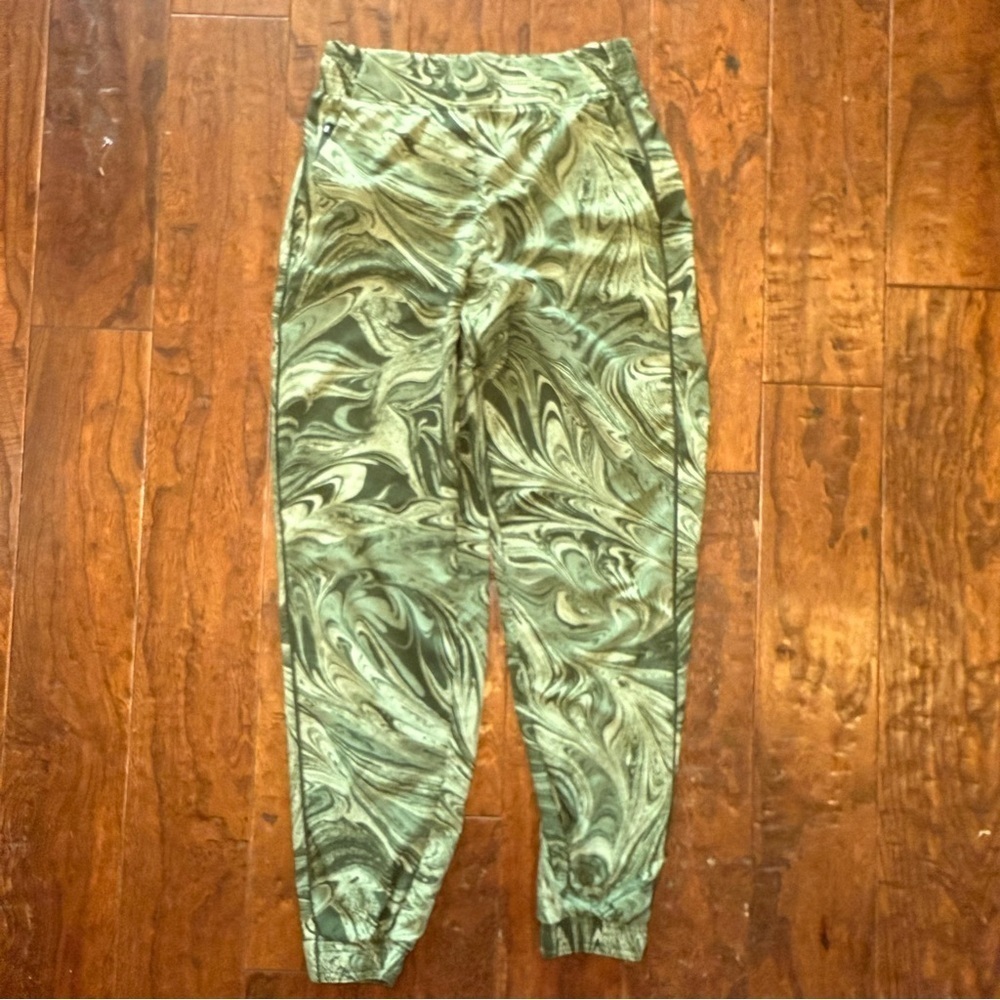 ATHLETA Brooklyn Jogger Size 0 Sumi Marble Green Lightweight Athletic Pants